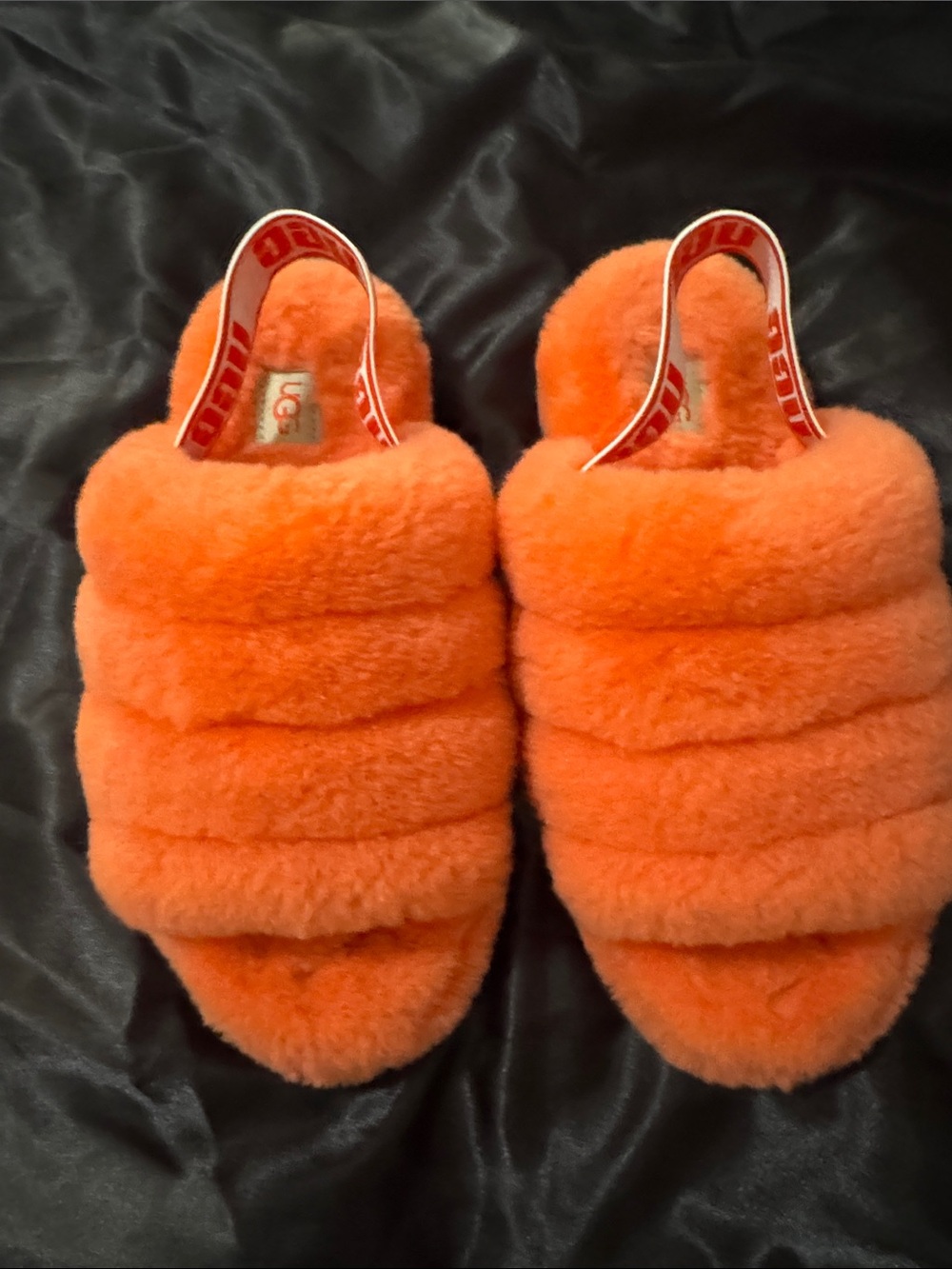 UGG Fluff Yeah Slide Slippers in Vibrant Orange